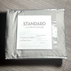 Soft cotton Duvet + 2 Shams Set, King size, Light Grey